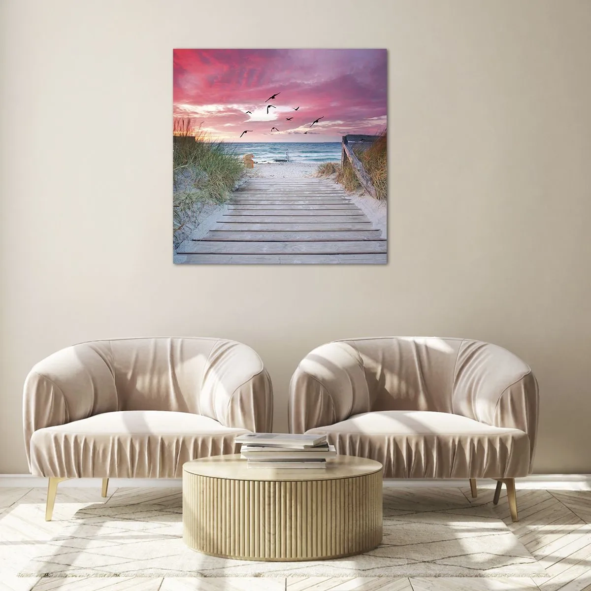 Glasbild - Bild auf glas - Baltischer Eindruck - 60x60 cm