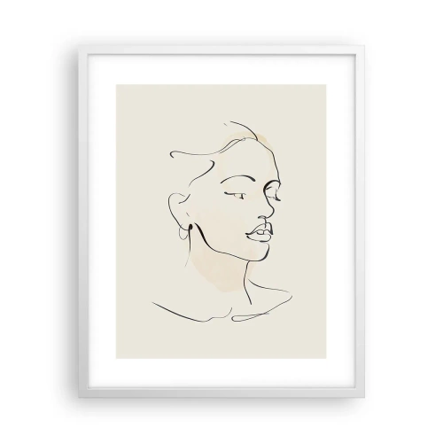 Poster in einem weißen Rahmen - Eine bestimmte Linie - 40x50 cm