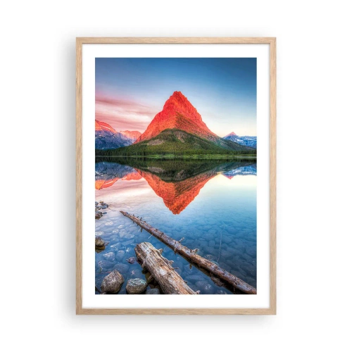 Poster in einem Rahmen aus heller Eiche - Hitze und Kälte - 50x70 cm