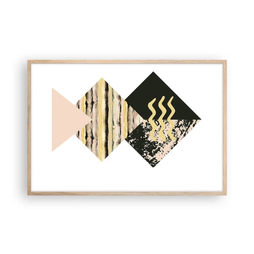 Poster in einem Rahmen aus heller Eiche - Es ist nicht so einfach - 91x61 cm