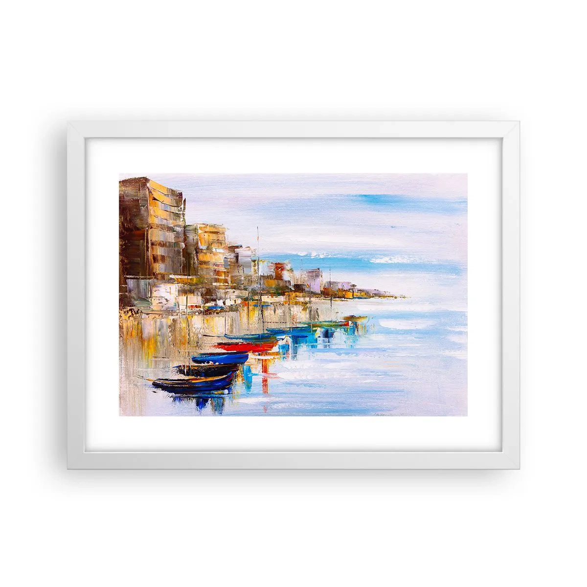 Poster in einem weißen Rahmen - Bunte urbane Oase - 40x30 cm