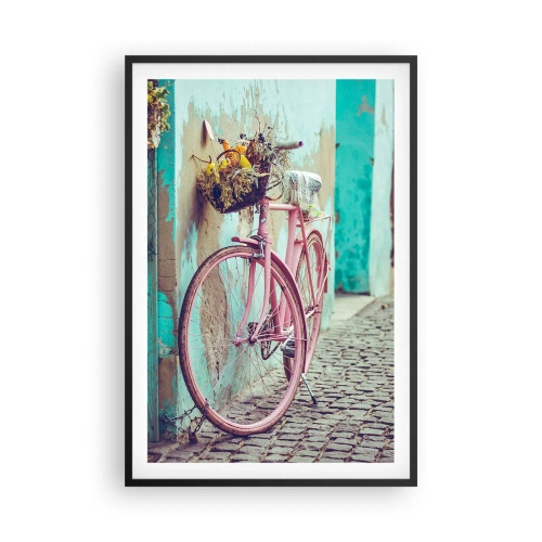 Poster in einem schwarzem Rahmen - Ich komme gleich wieder - 61x91 cm