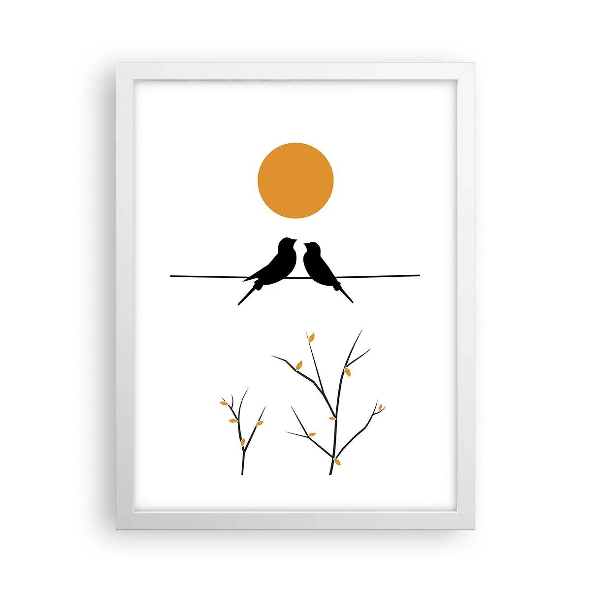 Poster in einem weißen Rahmen - Abend der Nachtigallen - 30x40 cm