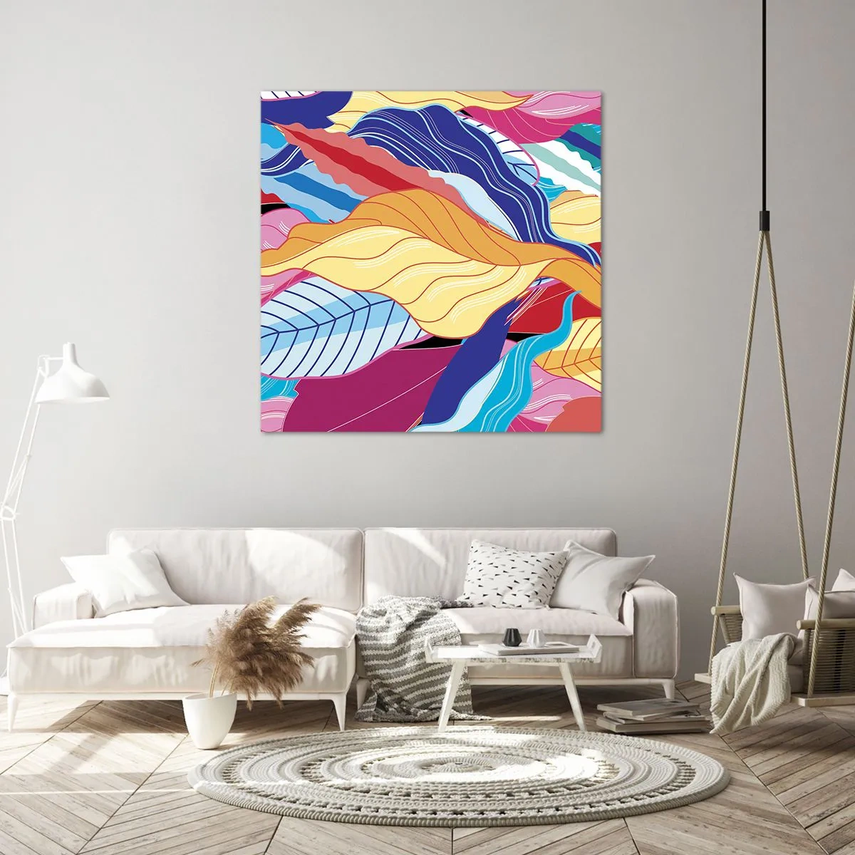 Bild auf Leinwand - Leinwandbild - Buntes Durcheinander - 40x40 cm