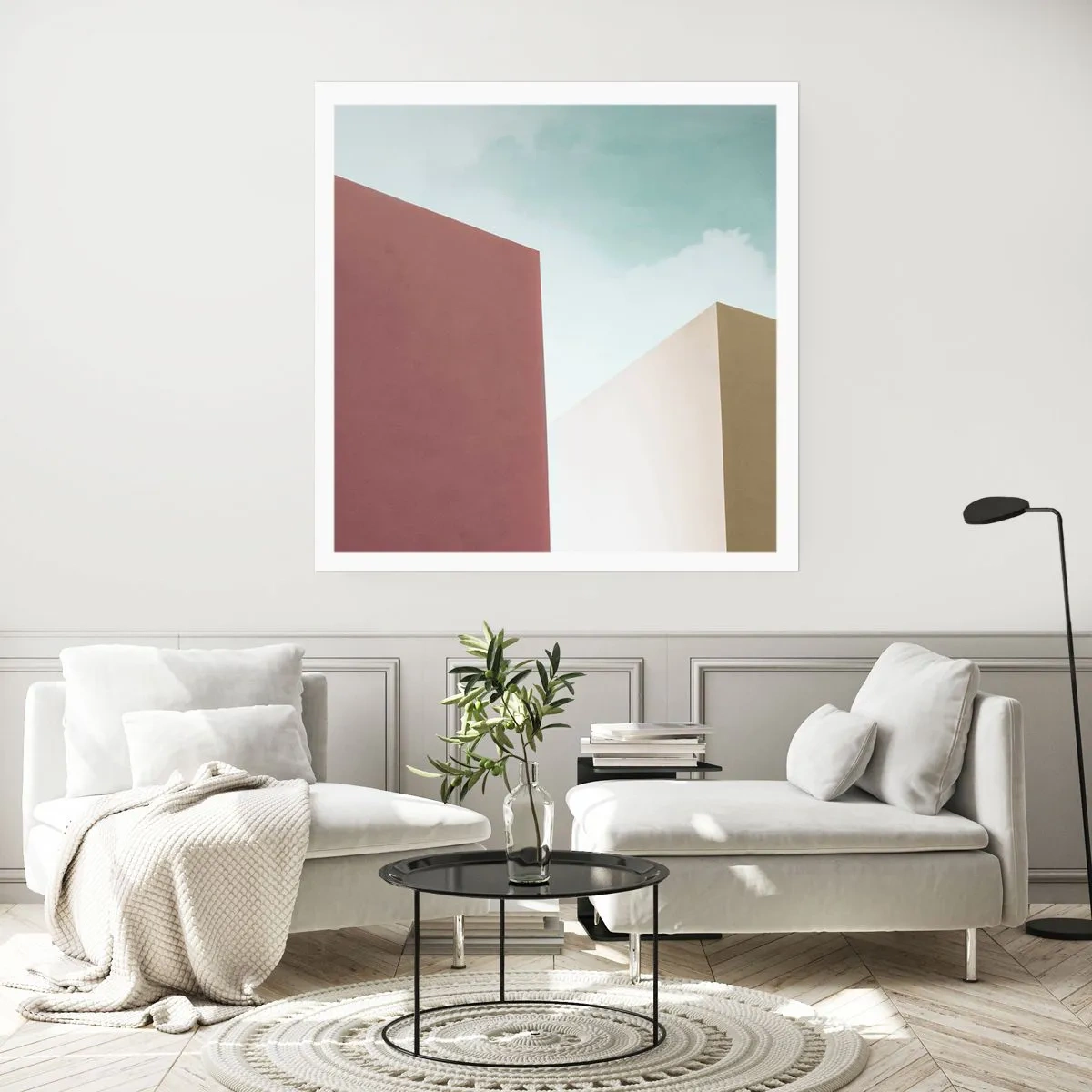 Poster - Geometrie des sonnigen Sommers - 60x60 cm