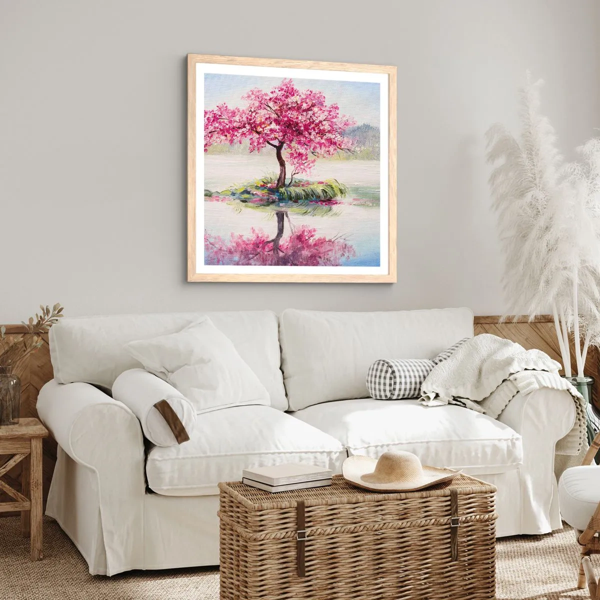 Poster in einem Rahmen aus heller Eiche - Der Ritus des Frühlings - 30x30 cm