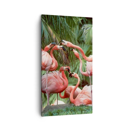 Bild auf Leinwand - Leinwandbild - Nachmittagsklatsch - 45x80 cm