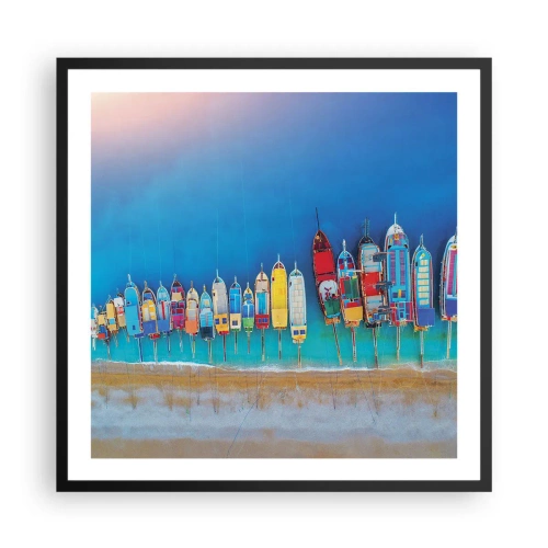 Poster in einem schwarzem Rahmen - Aus der Vogelperspektive - 60x60 cm