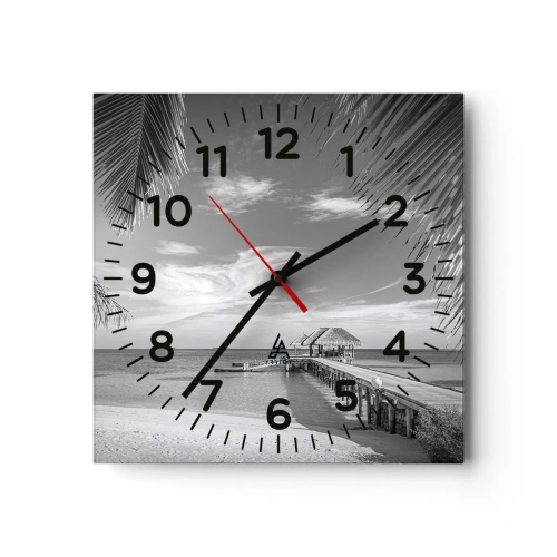 Wanduhr - Glasuhr - Erinnerung oder Traum? - 30x30 cm