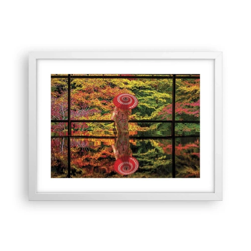 Poster in einem weißen Rahmen - Im Tempel der Natur - 40x30 cm