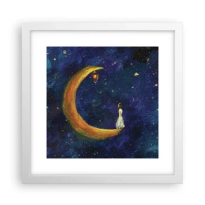 Poster in einem weißen Rahmen - Der Ruf der Welt - 30x30 cm