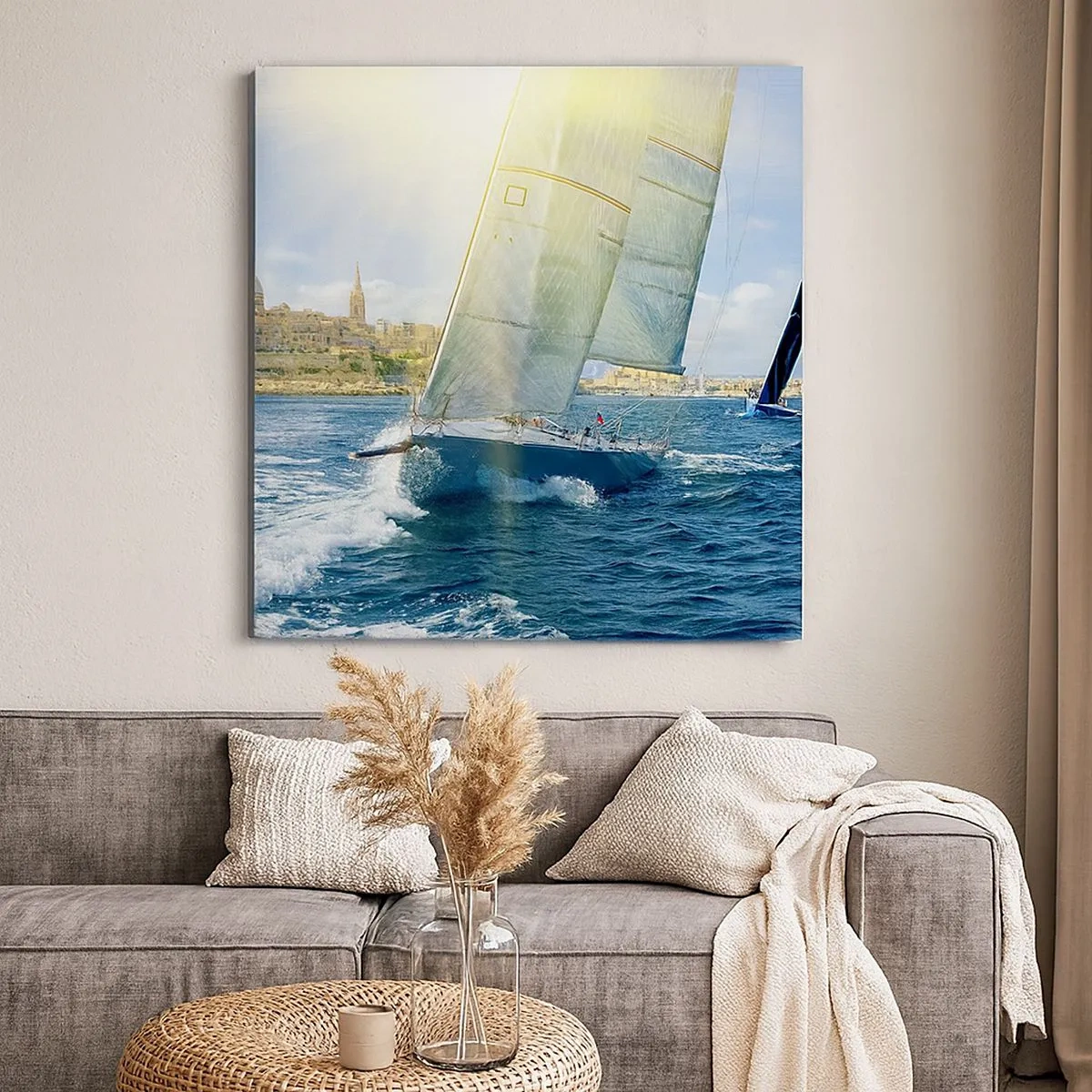 Bild auf Leinwand - Leinwandbild - Es ist Zeit die Stadt zu verlassen - 30x30 cm