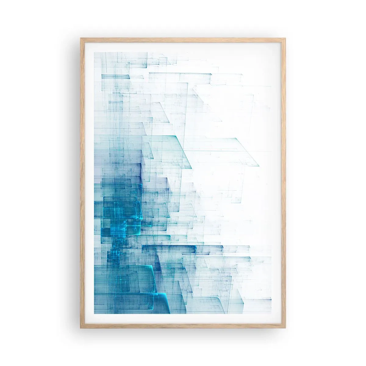 Poster in einem Rahmen aus heller Eiche - Wie der Raum wgeschaffen urde - 70x100 cm