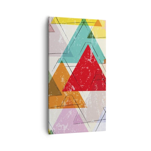 Bild auf Leinwand - Leinwandbild - Drei mal drei - 55x100 cm