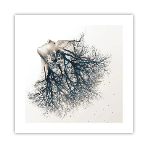 Poster - Dem Rauschen der Bäume lauschen - 40x40 cm