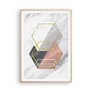 Poster in einem Rahmen aus heller Eiche - Kettenkomposition - 70x100 cm