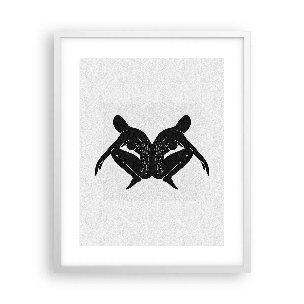 Poster in einem weißen Rahmen - Gemeinsame Seele - 40x50 cm