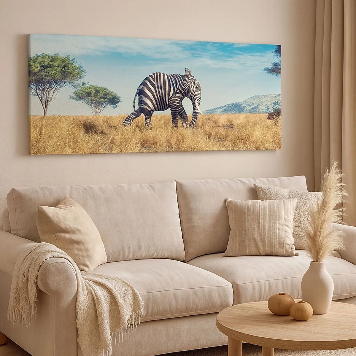 Bild auf Leinwand - Leinwandbild - Grau ist nicht mehr in Mode - 100x40 cm