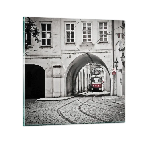 Glasbild - Bild auf glas - Durch das Stadtlabyrinth - 50x50 cm