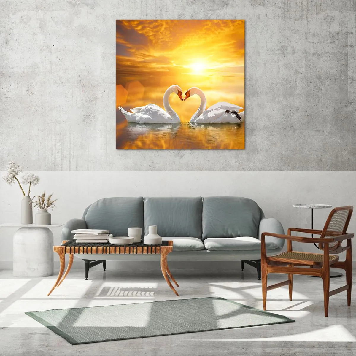 Glasbild - Bild auf glas - Das Herz ist das schönste Wort der Welt... - 30x30 cm