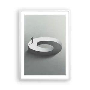 Poster in einem weißen Rahmen - Und wie soll man davon klug werden - 50x70 cm