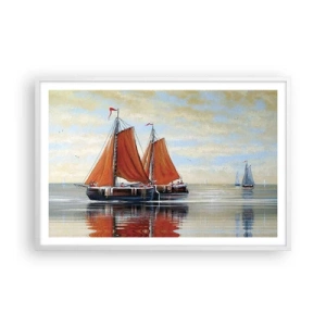 Poster in einem weißen Rahmen - Hey, Segel, Matrose ... - 91x61 cm