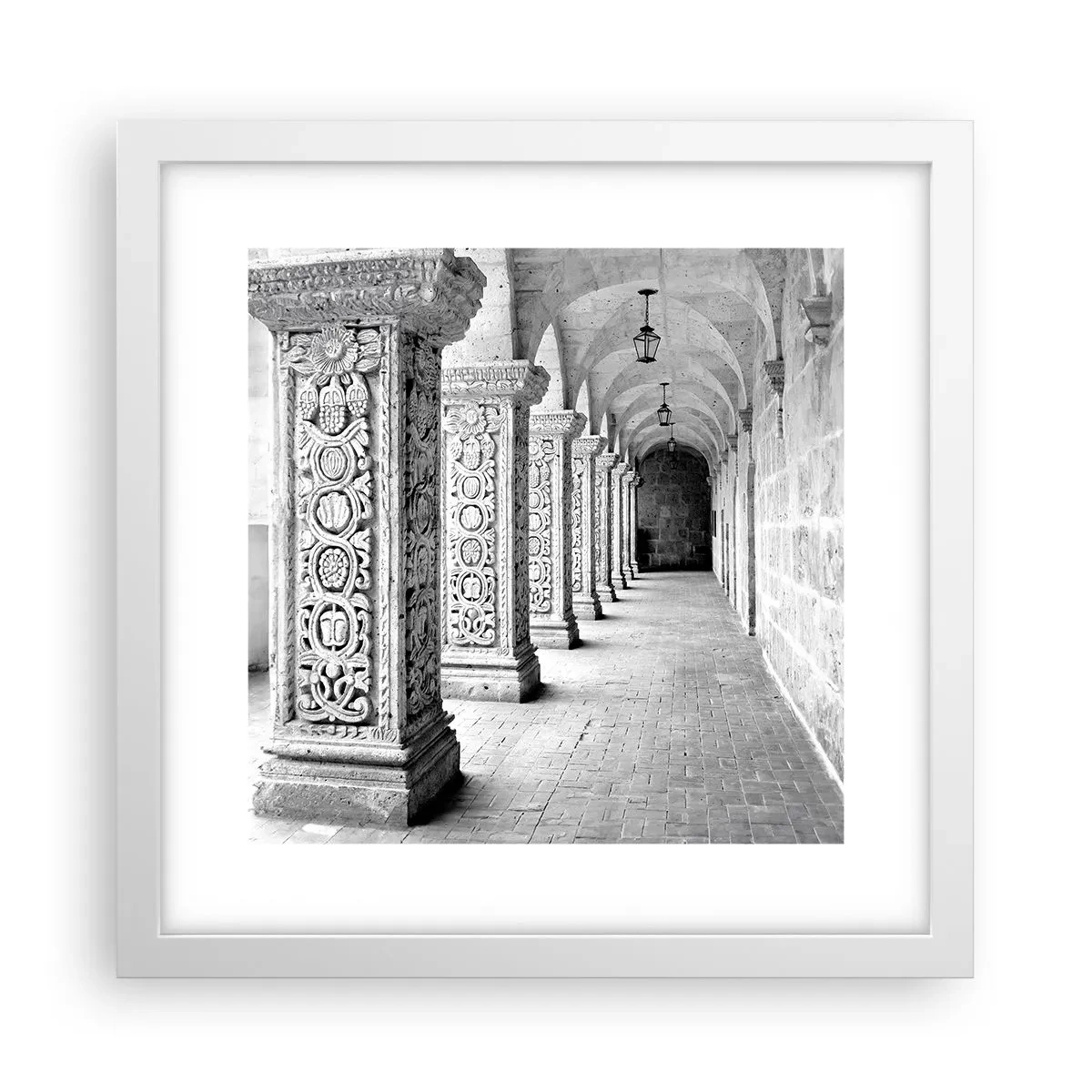 Poster in einem weißen Rahmen - Und wo geht’s hin...? - 30x30 cm