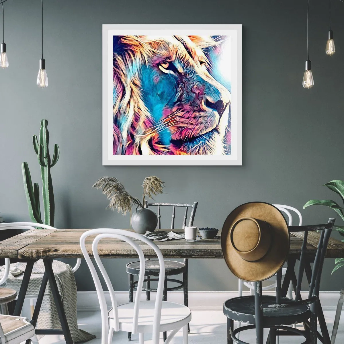 Poster in einem weißen Rahmen - Die Weisheit der Natur - 50x50 cm