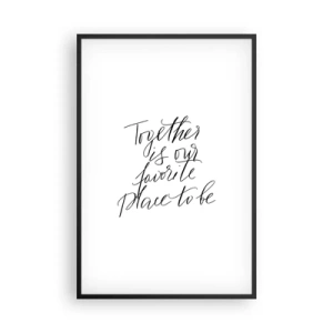 Poster in einem schwarzem Rahmen - Fühlst du das auch? - 61x91 cm