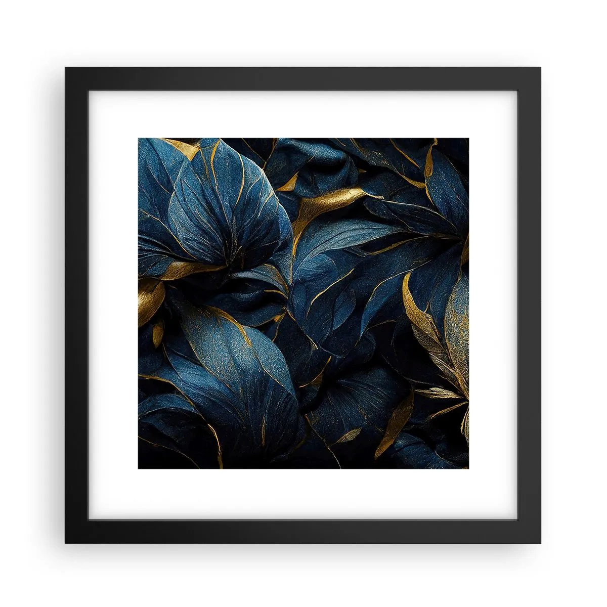 Poster in einem schwarzem Rahmen - Mit Gold gefüttert - 30x30 cm