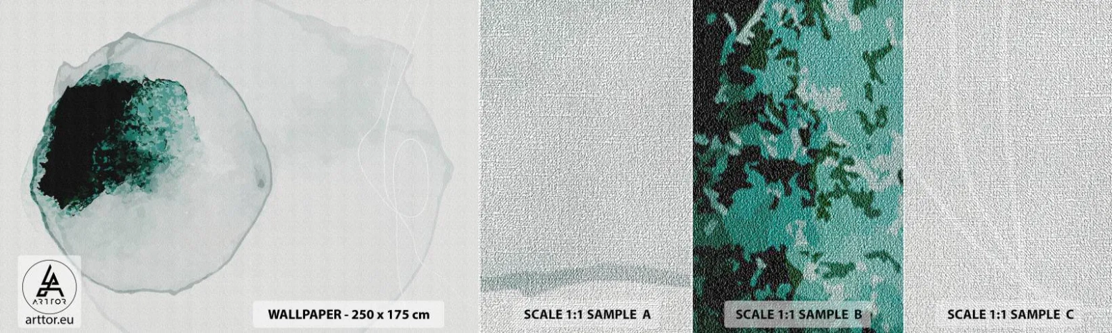 Fototapeten Muster Premium Canvas - In einem Tropfen Wasser - Modern, Minimalistisch, Abstraktion - 100x30 cm