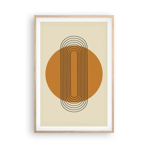 Poster in einem Rahmen aus heller Eiche - Perfekter Plan - 61x91 cm