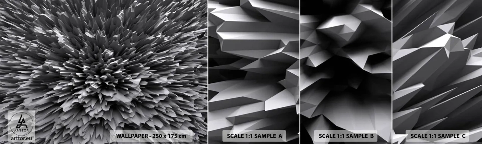 Fototapetenmuster Standard Eco - Härter kann es nicht werden - 3D, Modern, Dreidimensional - 100x30 cm