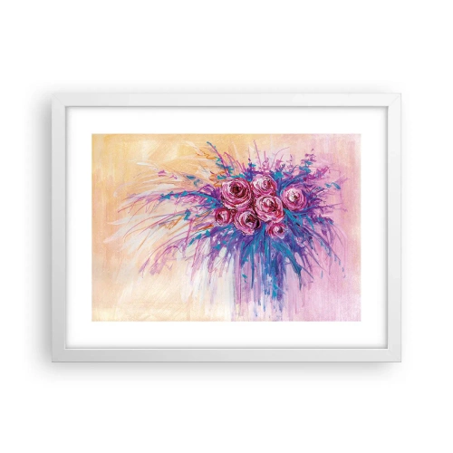 Poster in einem weißen Rahmen - Rosenbrunnen - 40x30 cm