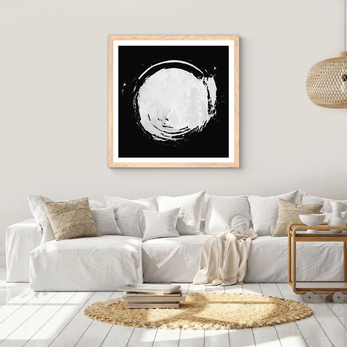 Poster in einem Rahmen aus heller Eiche - Gute Möglichkeit - 50x50 cm