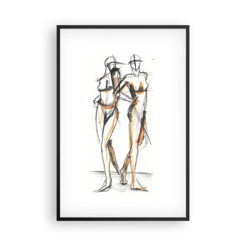 Poster in einem schwarzem Rahmen - Studie der Gnade - 61x91 cm