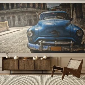 Maßgeschneiderte Fototapete Premium Canvas - Alt ist schön - Automobil, Auto, Taxi