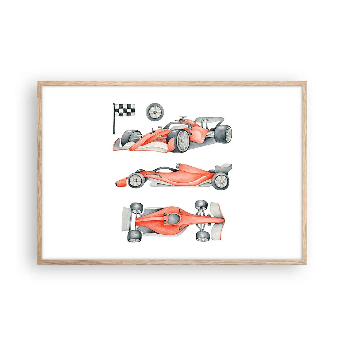 Poster in einem Rahmen aus heller Eiche - Dem Traum folgen - 91x61 cm