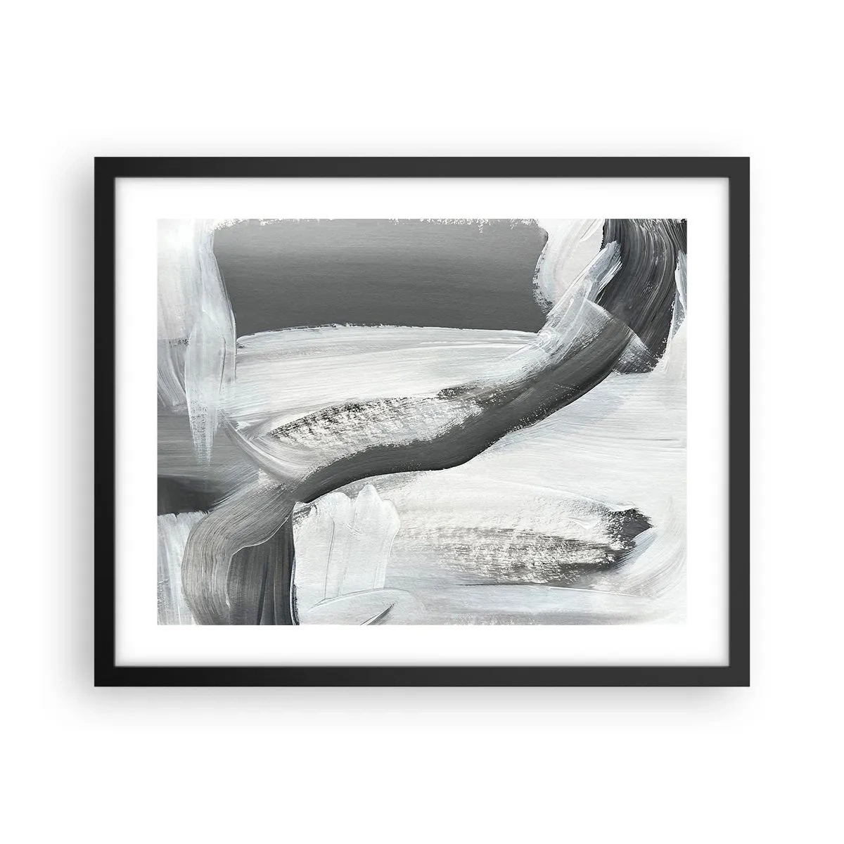 Poster in einem schwarzem Rahmen - Entscheidender Schritt - 50x40 cm