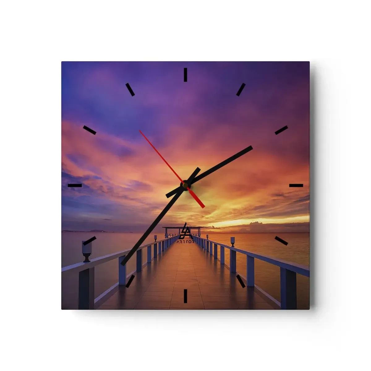 Wanduhr - Glasuhr - Ohne Ende - 40x40 cm