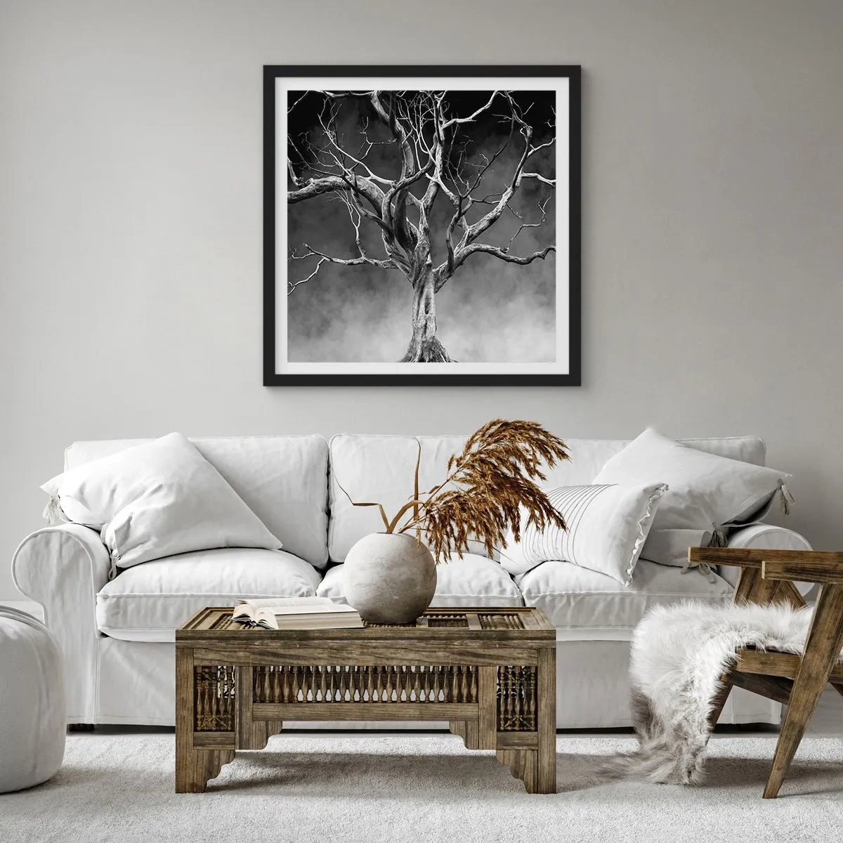 Poster in einem schwarzem Rahmen - Ursprünglich und heilig - 50x50 cm