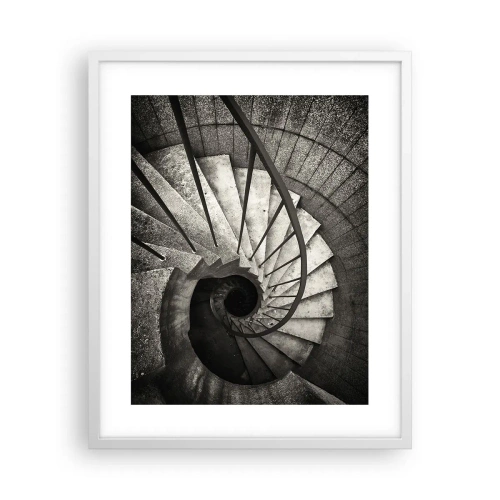 Poster in einem weißen Rahmen - Treppe hoch, Treppe runter - 40x50 cm