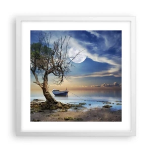 Poster in einem weißen Rahmen - Ist das das Ende oder der Anfang? - 40x40 cm