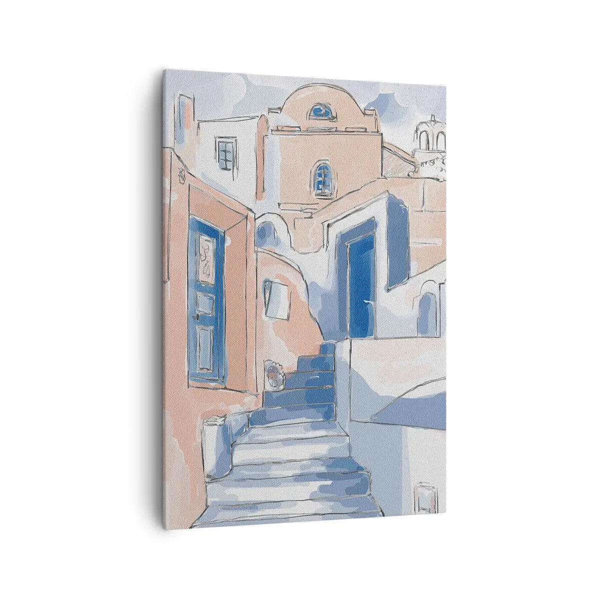 Bild auf Leinwand - Leinwandbild - Exotische Stadt - 70x100 cm