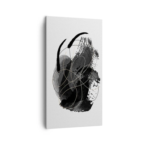 Bild auf Leinwand - Leinwandbild - Aus Schwarz entstanden - 45x80 cm