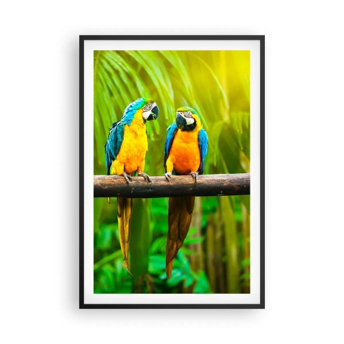 Poster in einem schwarzem Rahmen - Und hast du gehört, dass sie ...? - 61x91 cm