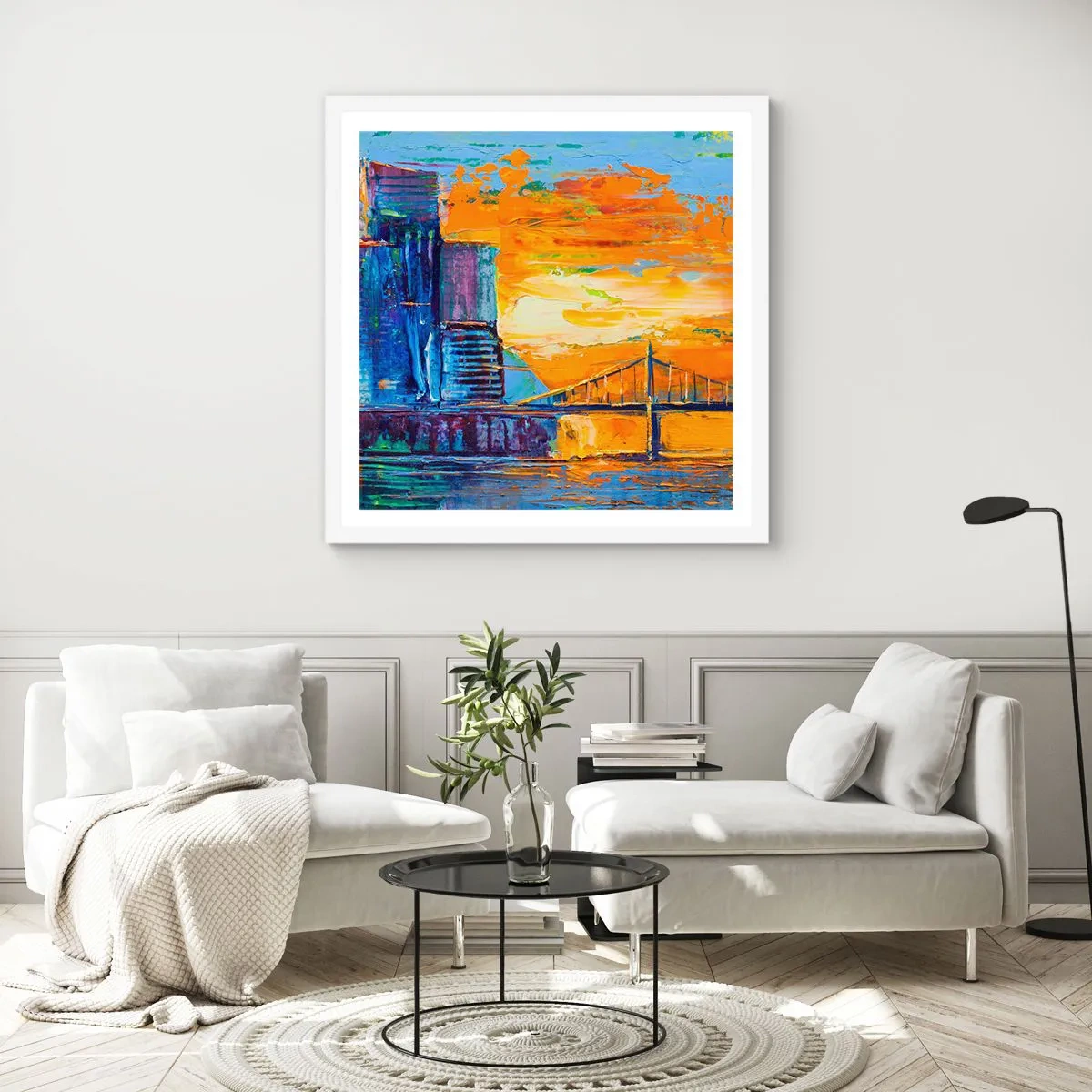 Poster in einem weißen Rahmen - Kultur und Natur - 40x40 cm