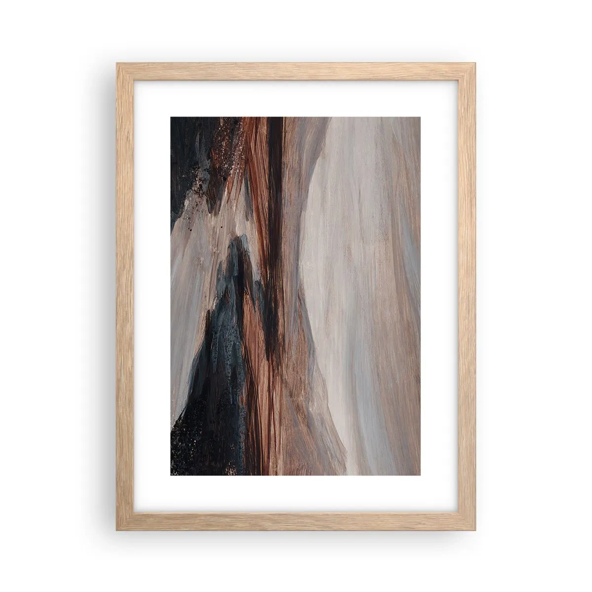 Poster in einem Rahmen aus heller Eiche - Ruhiges Tal - 30x40 cm