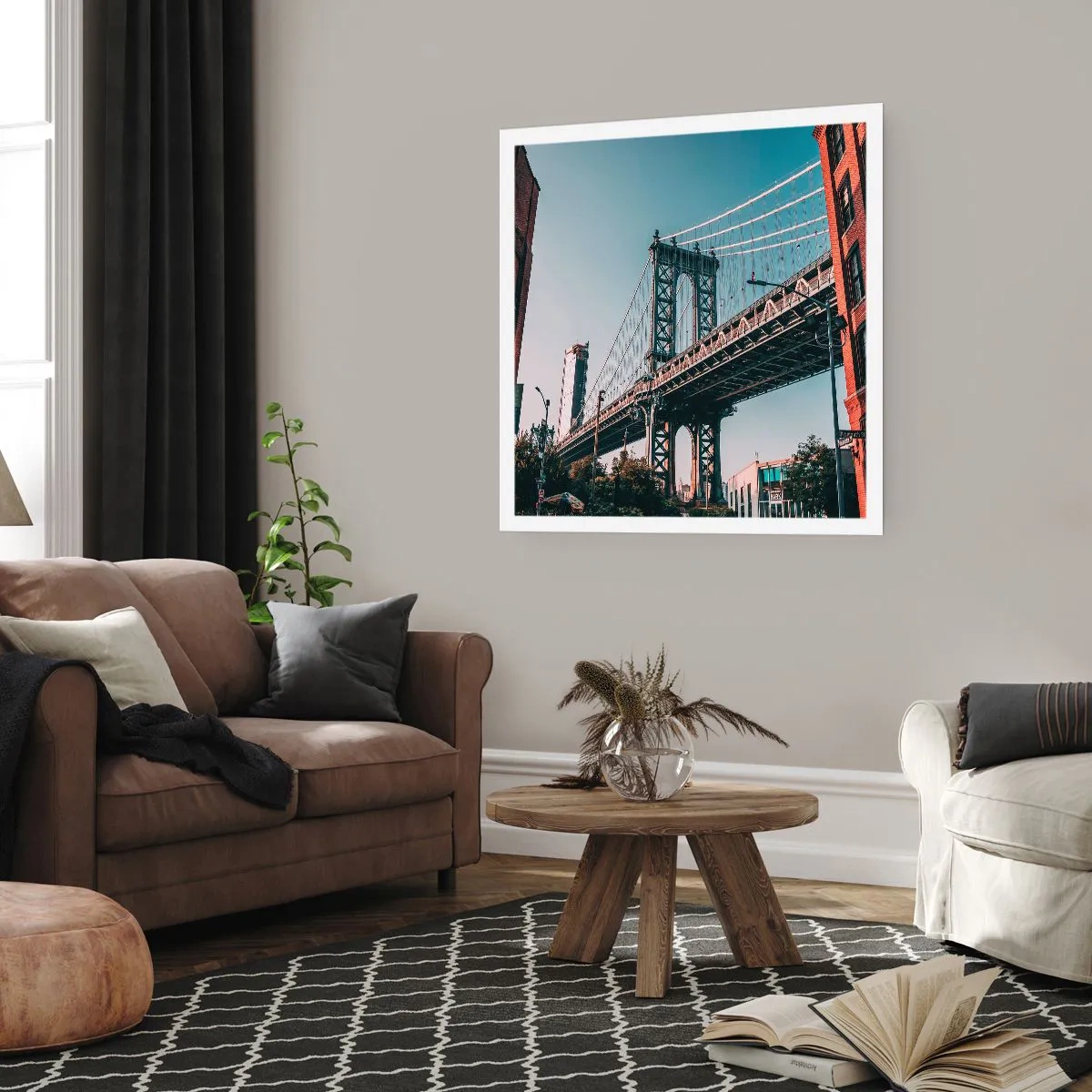 Poster - Über den Wellen der Stadt - 40x40 cm