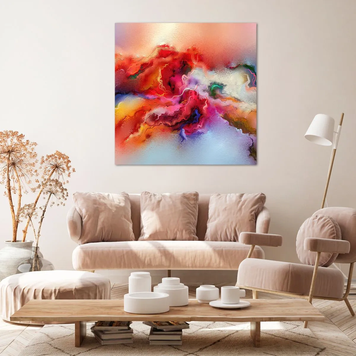 Bild auf Leinwand - Leinwandbild - Wie man Träume fängt - rauchen - 70x70 cm